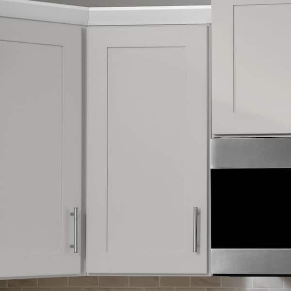Avondale 15 in. W x 12 in. D x 30 in. H Ready to Assemble Plywood Shaker Wall Kitchen Cabinet in Dove Gray