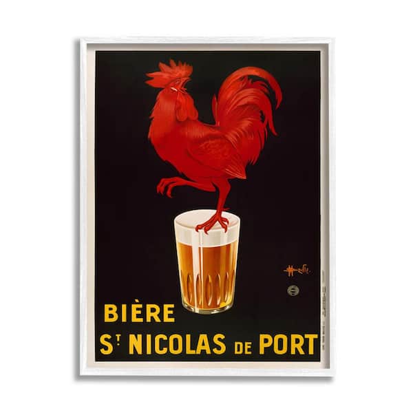 The Stupell Home Decor Collection Vintage Beer Brewery Ad Design by Marcus Jules Framed Animal Art Print 30 in. x 24 in.