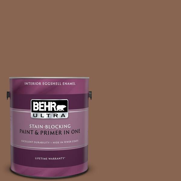 BEHR ULTRA 1 gal. #UL130-20 Clay Pot Eggshell Enamel Interior Paint and Primer in One