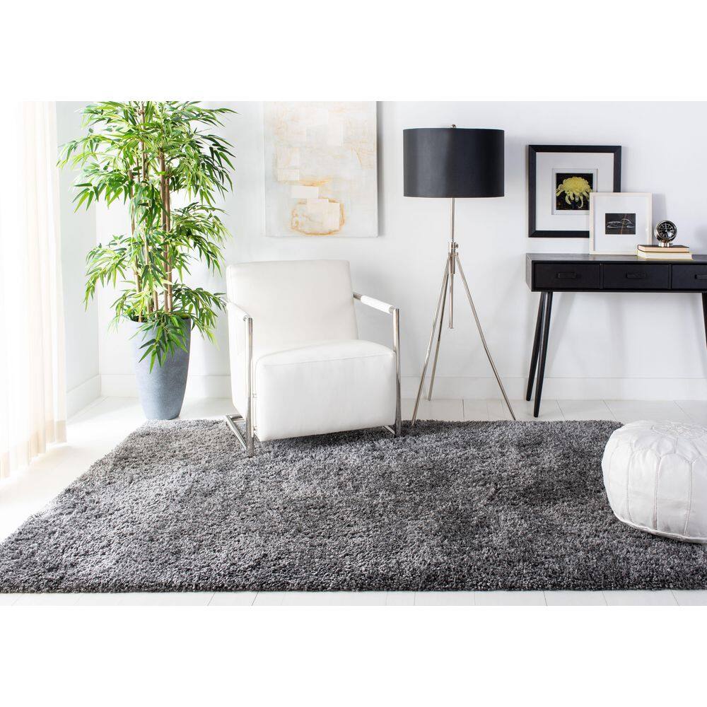 Fontana Shag 7 ft. x 9 ft. Silver Solid Area Rug price history on PriceWatchPro