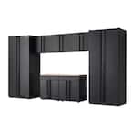 7-Piece Heavy Duty Welded Steel Garage Storage System in Black (156 in. W x 81 in. H x 24 in. D)