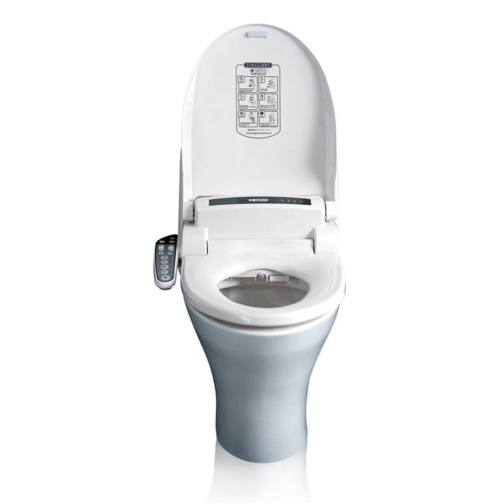 White Round Electric Smart Bidet Toilet Seat