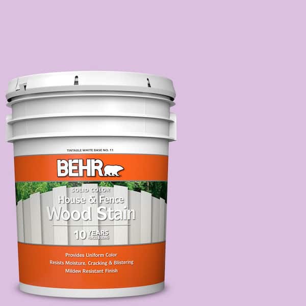 BEHR 5 gal. #P100-3 Epiphany Solid Color House and Fence Exterior Wood Stain
