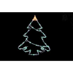 15 in. Lighted Tree Christmas Window Silhouette Decoration