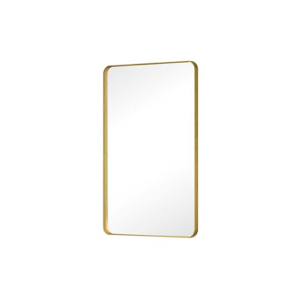 HOMLUX Rectangular Wall Mounted Framing Mirror Bathroom Vanity Mirror 20 in.x 28 in. in Gold