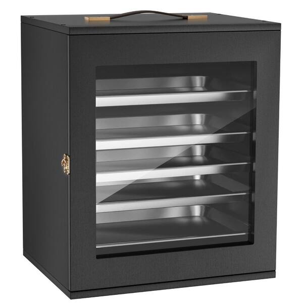 Miniatures Storage Case, Fits for 1:1750-1:2000 Scale Models, Wooden Miniatures Display Holder with 5 Tray, 12 Gal.