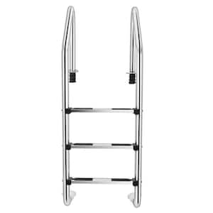 Stainless Steel Swimming Pool Ladder 3-Step for In Ground Pool