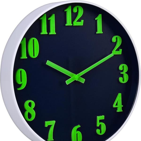 12 in. Blue Outdoor Clock