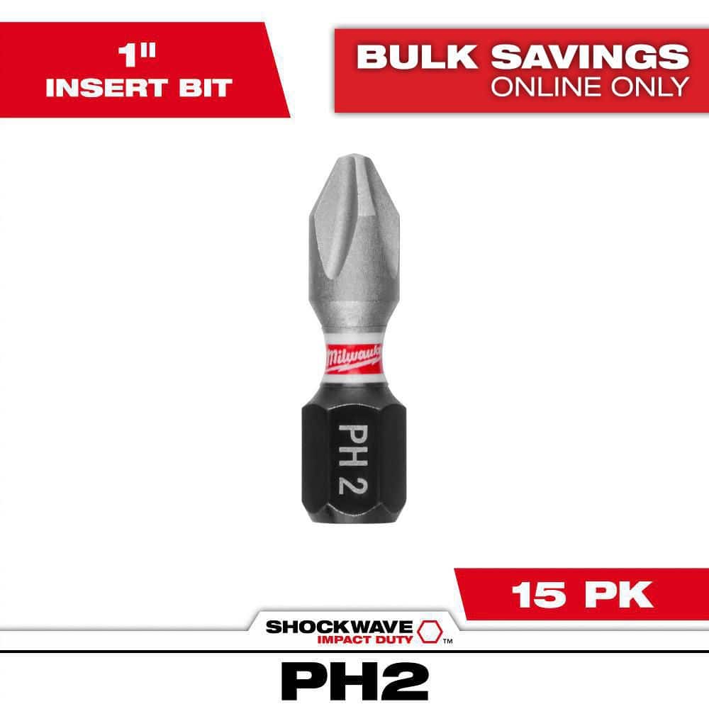 Milwaukee SHOCKWAVE Impact Duty 1 in. Phillips #2 Alloy Steel