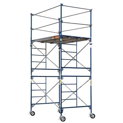 Saferstack 10 ft. x 5 ft. x 7 ft. 2-Story Rolling Scaffold Tower