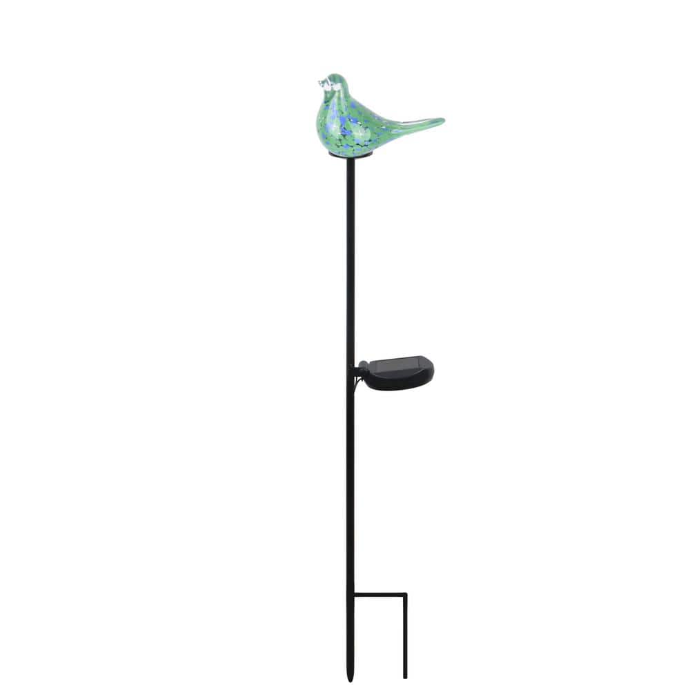 Hampton Bay Green Bird Solar Garden Stake 3412111A The Home Depot