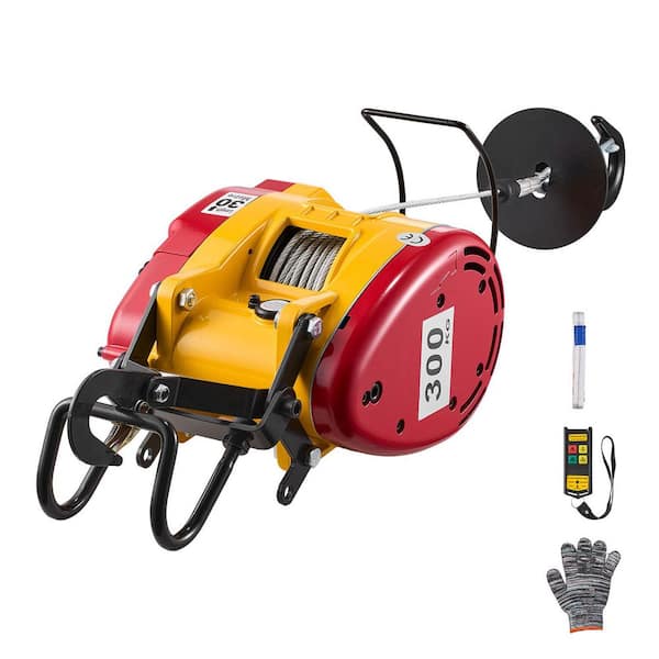 2-in-1 Electric Hoist Winch, 1500-Watt Portable Winch, 660 lbs. Capacity, 98.4 ft. Lift Height, Wired/Wireless Control
