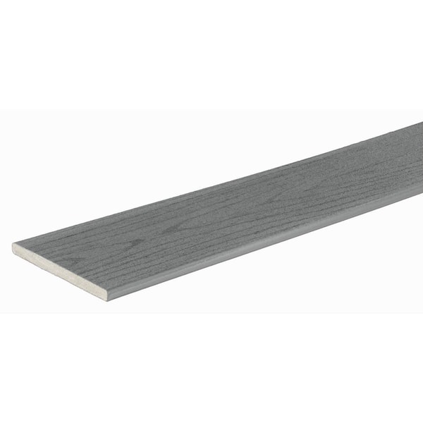 Composite Terrain 1/2 in. x 8 in. x 12 ft. Square Silver Maple Composite Riser (Actual: 0.58 in. x 7 1/4 in. x 12 ft.)