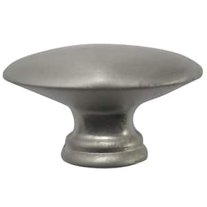 Nantucket 1-1/2 in. Satin Pewter Oval Cabinet Knob