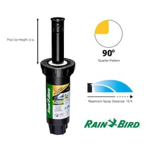 1800 Series 3 in. Pop-Up Dual Spray PRS Sprinkler, Quarter Circle Pattern, Adjustable 8-15 ft.