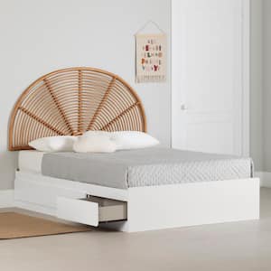 Bloom White and Natural 56 in. Bed