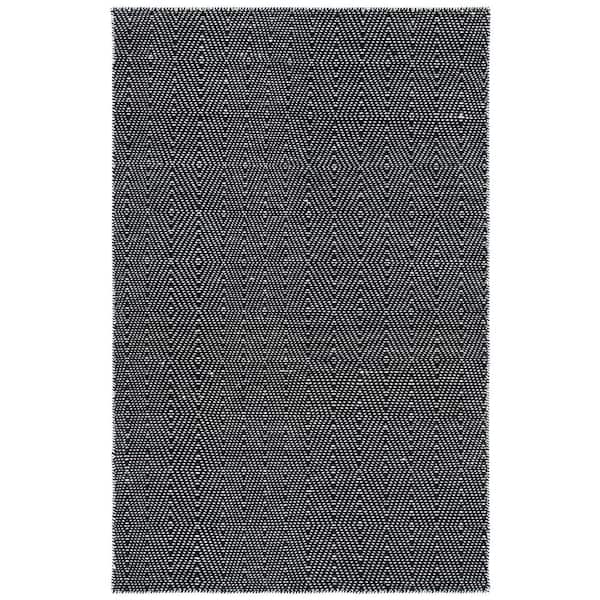 SAFAVIEH Kilim Black/Ivory 6 ft. x 9 ft. Diamonds Geometric Area Rug