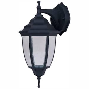 Lexington 14.75 in. Black Integrated LED Outdoor Line Voltage Wall Sconce