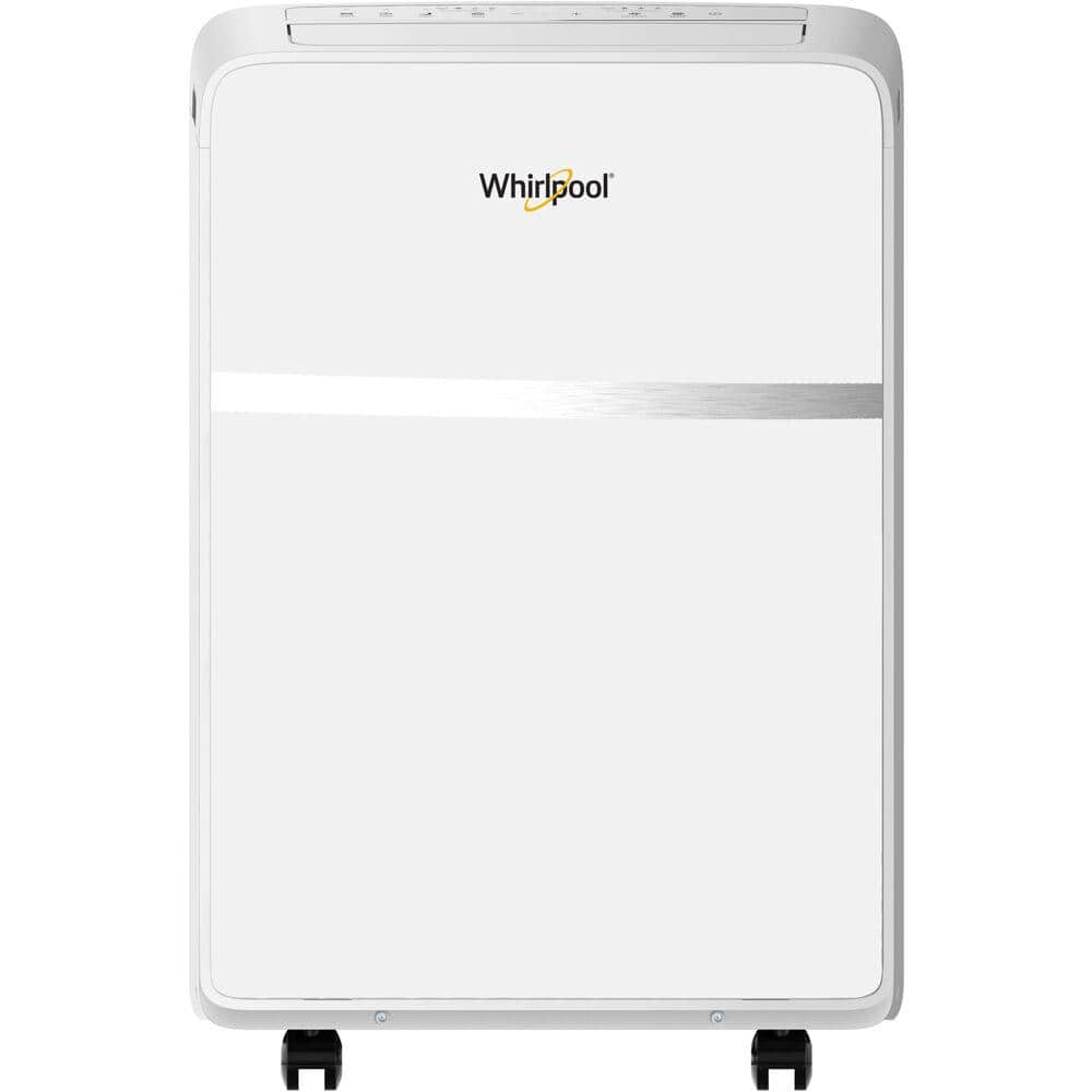 Whirlpool 10000 BTU (8000 BTU DOE) Portable Air Conditioner with Remote,  Digital Display, Timer, Wheels in White, 350 sq. ft. WHAP131BWC - The Home  