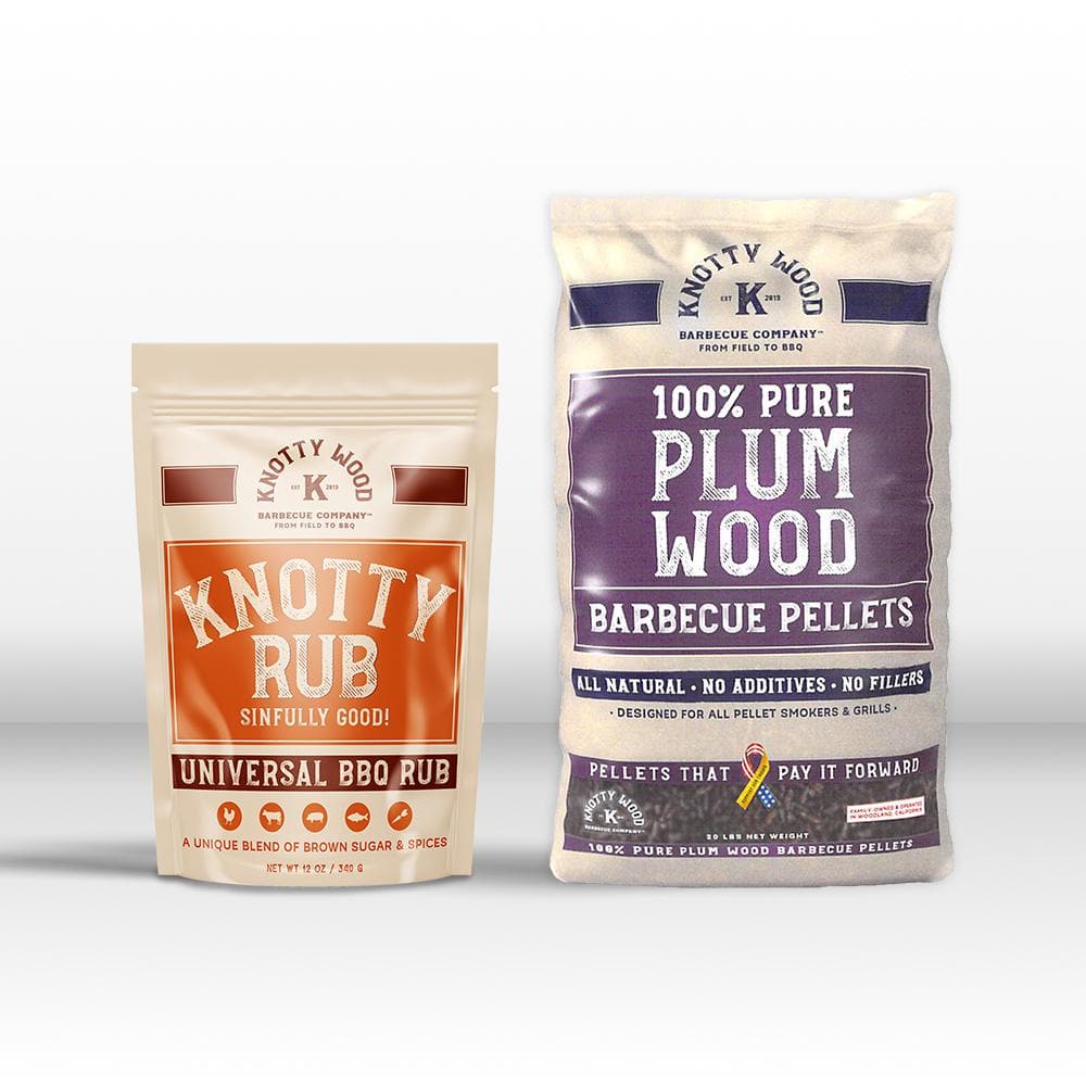 KNOTTY WOOD BARBECUE COMPANY 20 lbs. 100 Pure Plum Wood BBQ Pellets