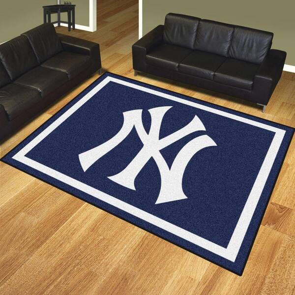 FANMATS MLB New York Yankees Navy Blue 8 ft. x 10 ft. Indoor Area