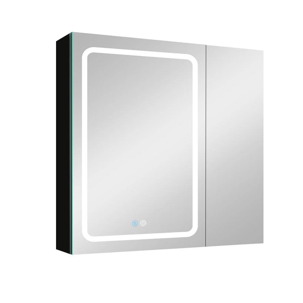 30 in. W x 30 in. H Rectangular Aluminum Medicine Cabinet with Mirror