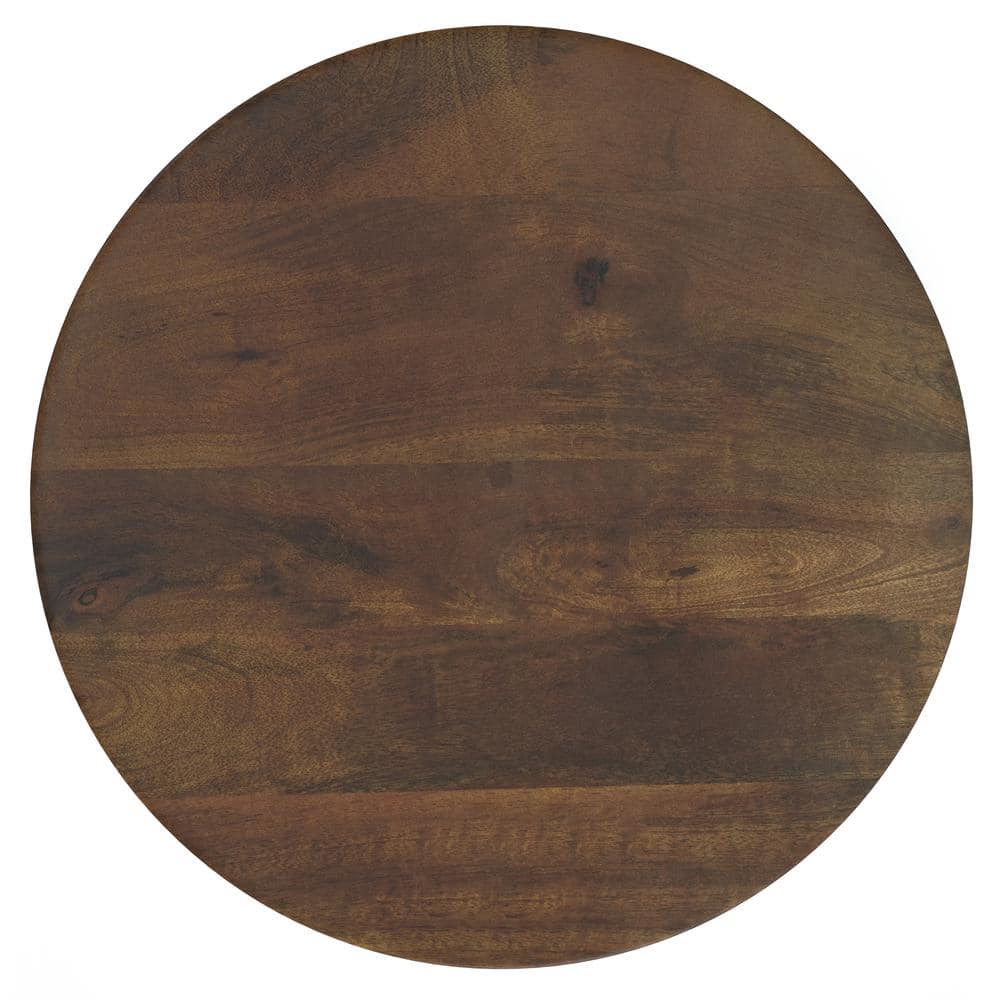 Robbie Walnut Brown Solid Mango Wood Accent Table