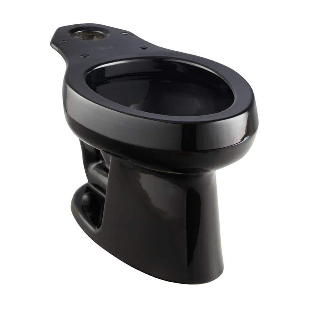 KOHLER Wellworth Elongated Toilet Bowl Only in Black Black