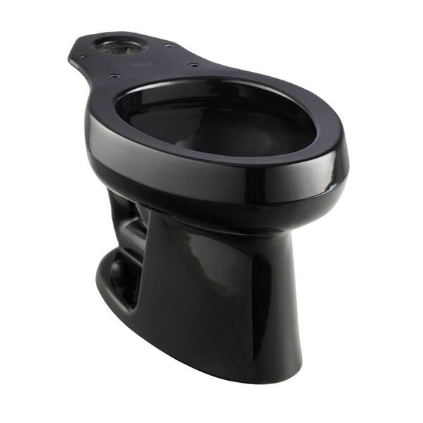 KOHLER Wellworth Elongated Toilet Bowl Only in Black Black
