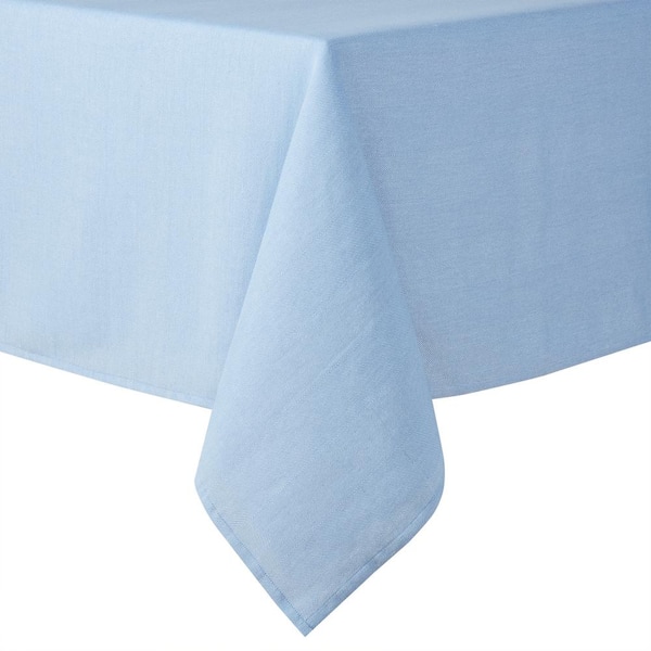 Fiesta Margarita 60 in. W x 84 in. L Lapis Blue Textured Cotton Tablecloth