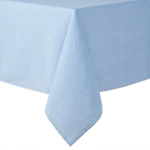 Margarita 60 in. W x 120 in. L Lapis Blue Textured Cotton Tablecloth