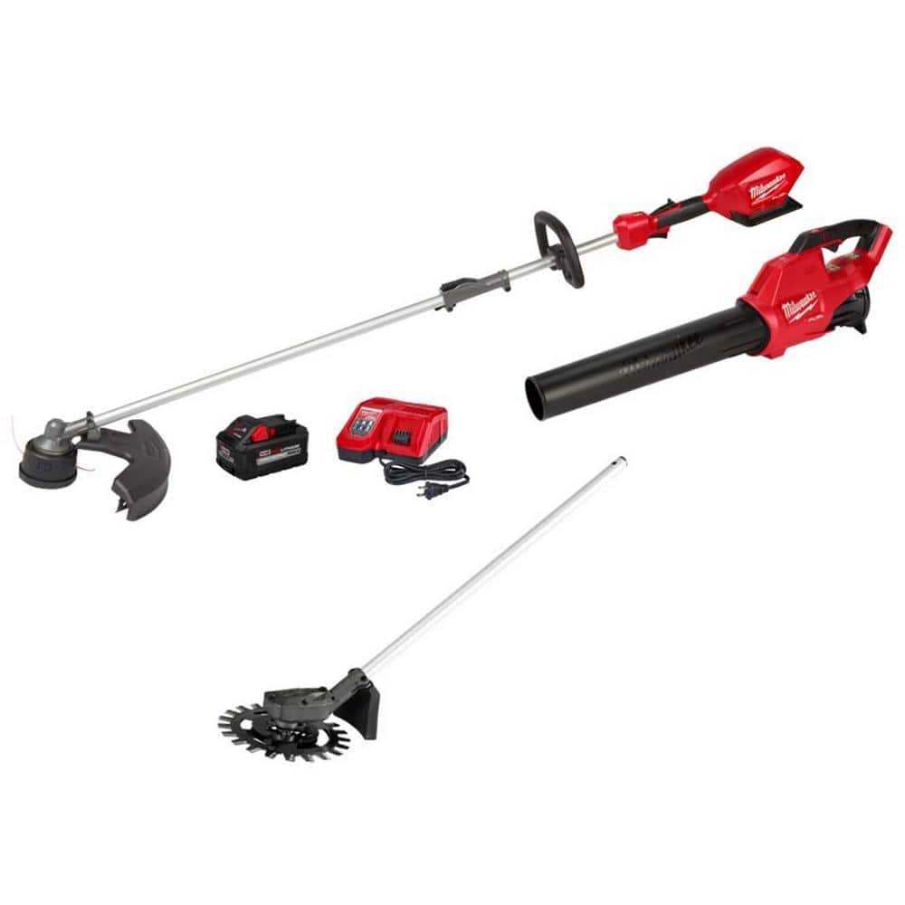 M18 FUEL 18-Volt Brushless Cordless Electric QUIK-LOK String Trimmer/Blower Combo Kit & Reciprocator Attachment (3-Tool) -  Milwaukee, 3000-2794