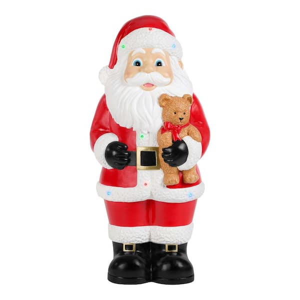 2.5 ft Hand-Painted LED Santa