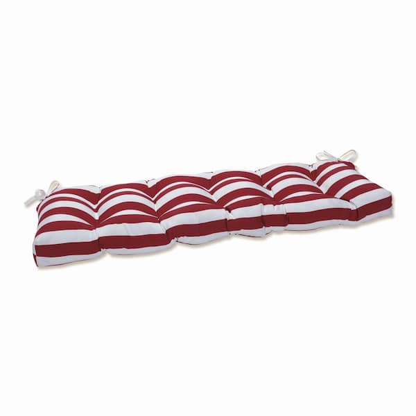 Pillow Perfect Other Rectangular Outdoor Bench Cushion in Red