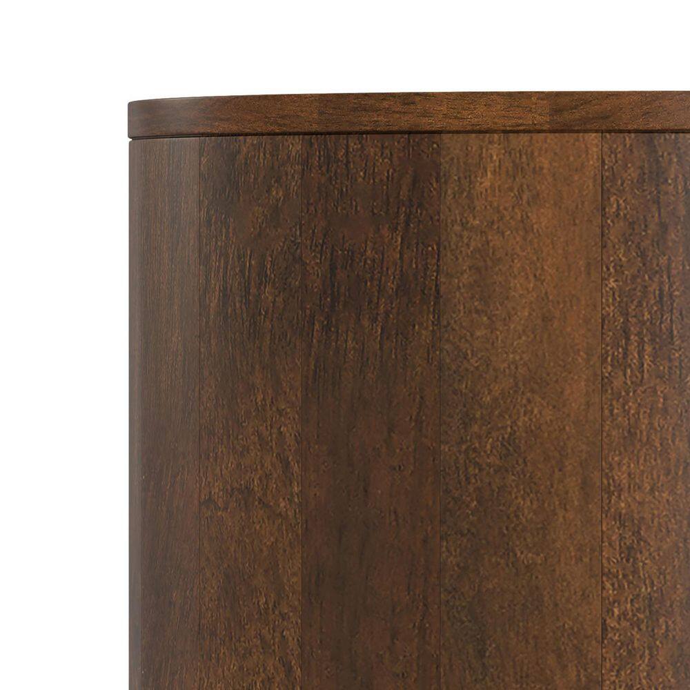 Millbury 20 in. W Walnut Brown Round Solid Mango Wood End Table with Handcrafted Design - thumbnail 10
