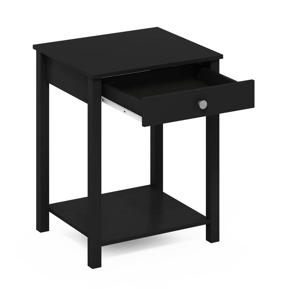 Compact Americana Wood Side Table with Storage Drawer