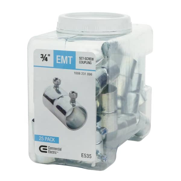 Commercial Electric - 3/4 in. Electrical Metallic Tubing (EMT) Set-Screw Coupling (25-Pack)