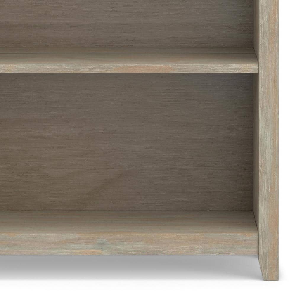 Distressed Grey Pine Adjustable 5-Shelf Bookcase