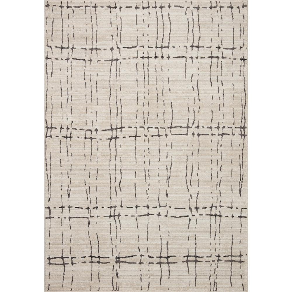 Darby Sand/Dk. Grey 8ft x 10ft  Transitional Modern Area Rug