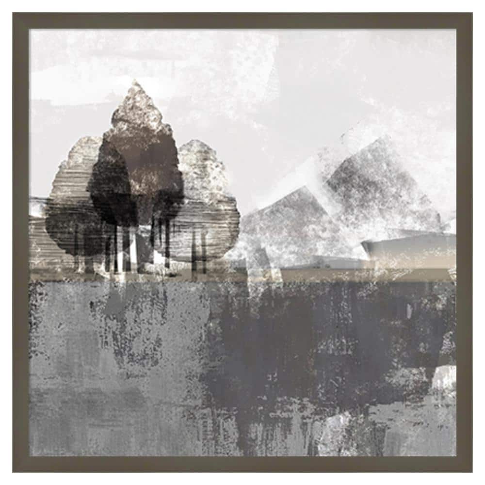 Svelte Clay Grey Abstract Landscape Framed Wall Art
