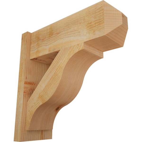 Ekena Millwork 8 in. x 22 in. x 22 in. Fuston Craftsman Rough Sawn Douglas Fir Outlooker