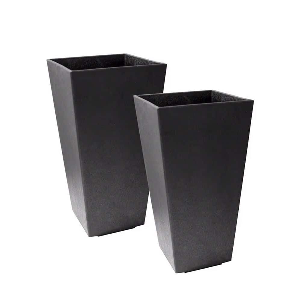 2 Pack Indoor Outdoor 20 Inch Self Watering Planters, Sonata, Black price history on PriceWatchPro