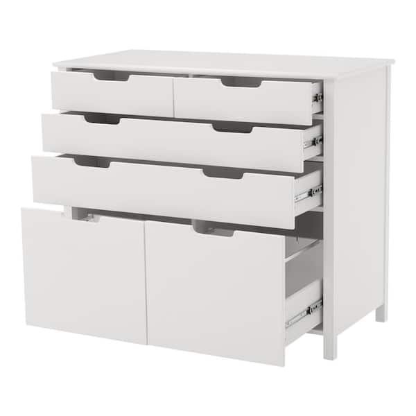 StyleWell Braxten White Lateral File Cabinet with 2 Drawers (35 in. W x 30  in. H) 09383WT - The Home Depot