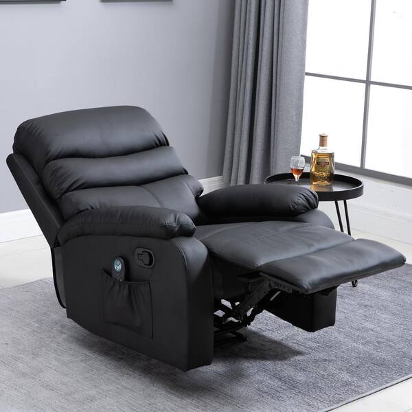 8 point pu leather reclining massage chair