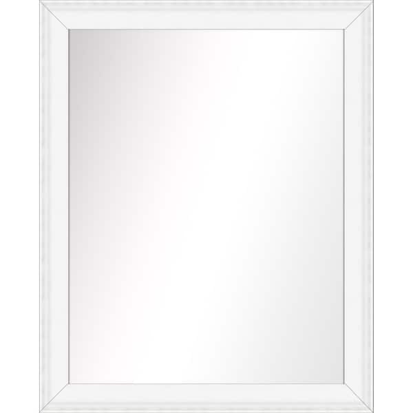 PTM Images Medium Rectangle White Art Deco Mirror (32.375 in. H x 26.375 in. W)