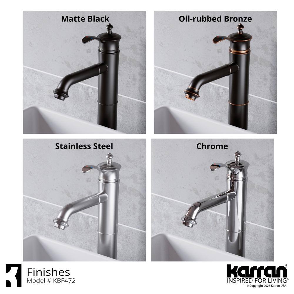 Vineyard Chrome Single Handle Vessel Bathroom Faucet with Drain Assembly