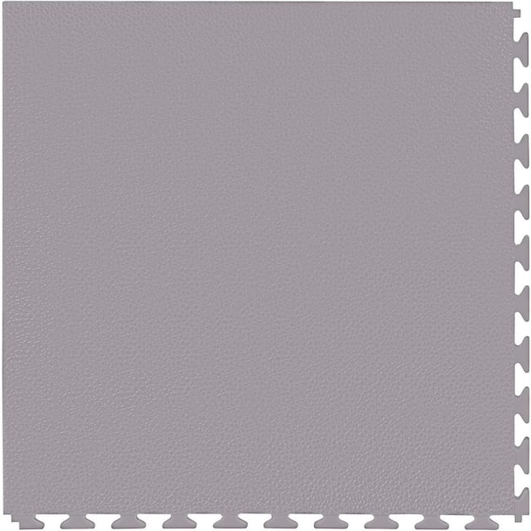 FLOORINGINC Nitro Smooth Fle x PVC Garage Floor Tiles, Light Gray, 20.5 in. x 20.5 in., 177 in. Thick, 8-Pack, 23.35 sq. ft.