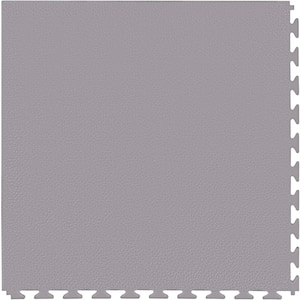 FlooringInc Light Gray Smooth 20.5 in. W 20.5 in. L X .177 in. T Flexible PVC Garage Tiles (8 Tiles/23.35 sq.ft)