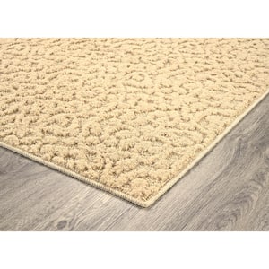 Ivy Tan 4 ft. x 6 ft. Casual Tufted Solid Color Floral Polypropylene Area Rug