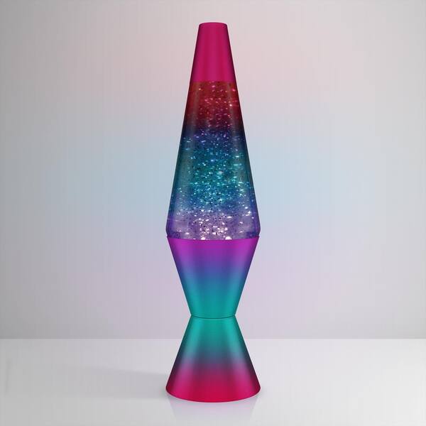 Lava 14 5 In Berry Glitter Lamp, Rainbow Lava Lamps